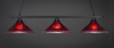 Square 3 Light Red Pendant Light-803-MB-716 by Toltec Lighting