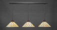 3 Light Beige Pendant Light-48-DG-911 by Toltec Lighting