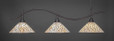 Swoop 3 Light Beige Pendant Light-893-DG-911 by Toltec Lighting