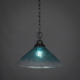 1 Light Blue Pendant Light-10-MB-715 by Toltec Lighting