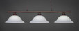 Oxford 3 Light White Pendant Light-373-BRZ-612 by Toltec Lighting