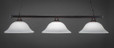 Square 3 Light White Pendant Light-803-BC-612 by Toltec Lighting