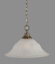 1 Light White Pendant Light-10-BN-53615 by Toltec Lighting