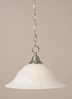 1 Light White Pendant Light-10-CH-53615 by Toltec Lighting