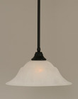 1 Light White Pendant Light-26-MB-53615 by Toltec Lighting