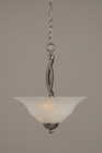 Bow 2 Light White Pendant Light-274-BN-53615 by Toltec Lighting