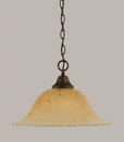 1 Light Amber Pendant Light-10-BRZ-740 by Toltec Lighting