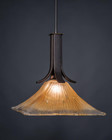 Apollo 3 Light Amber Pendant Light-570-DG-660 by Toltec Lighting