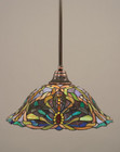 1 Light Multi Colored Pendant Light-26-BC-990 by Toltec Lighting