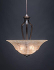 Zilo 3 Light Beige Pendant Light-567-DG-53818 by Toltec Lighting