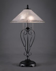 Olde Iron Matte Black Table Lamp-42-MB-711 by Toltec