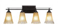 Uptowne Black Bathroom Vanity Light-134-DG-720 by Toltec Lighting