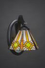 Zilo Matte Black Wall Sconce-551-MB-9615 by Toltec Lighting
