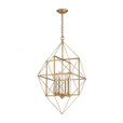 Chandeliers/Pendant Lights By Dimond Connexions 4 Light Pendant In Antique Gold And Silver Leaf 1141-005