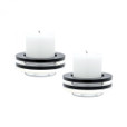 Home Decor By Dimond Round Tuxedo Crystal Candleholder - Set of2 980025/S2