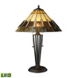 Lamps By Dimond Porterdale 2 Light LED Table Lamp In Tiffany Bronze D1860-LED