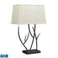 Lamps By Dimond Winter Harbour Hammered Iron LED Table Lamp In Bronze D2209-LED