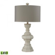 Lamps By Dimond Parisian Plaster Finish LED Table Lamp With Light Grey Shade D223-LED