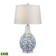 Lamps By Dimond Sixpenny Blue Coral LED Table Lamp in White D2478-LED