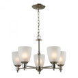 Chandeliers By Elk Cornerstone Jackson 5 Light Chandelier In Brushed Nickel 1305CH/20