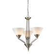 Chandeliers By Elk Cornerstone Tribecca 3 Light Chandelier In Brushed Nickel 2453CH/20