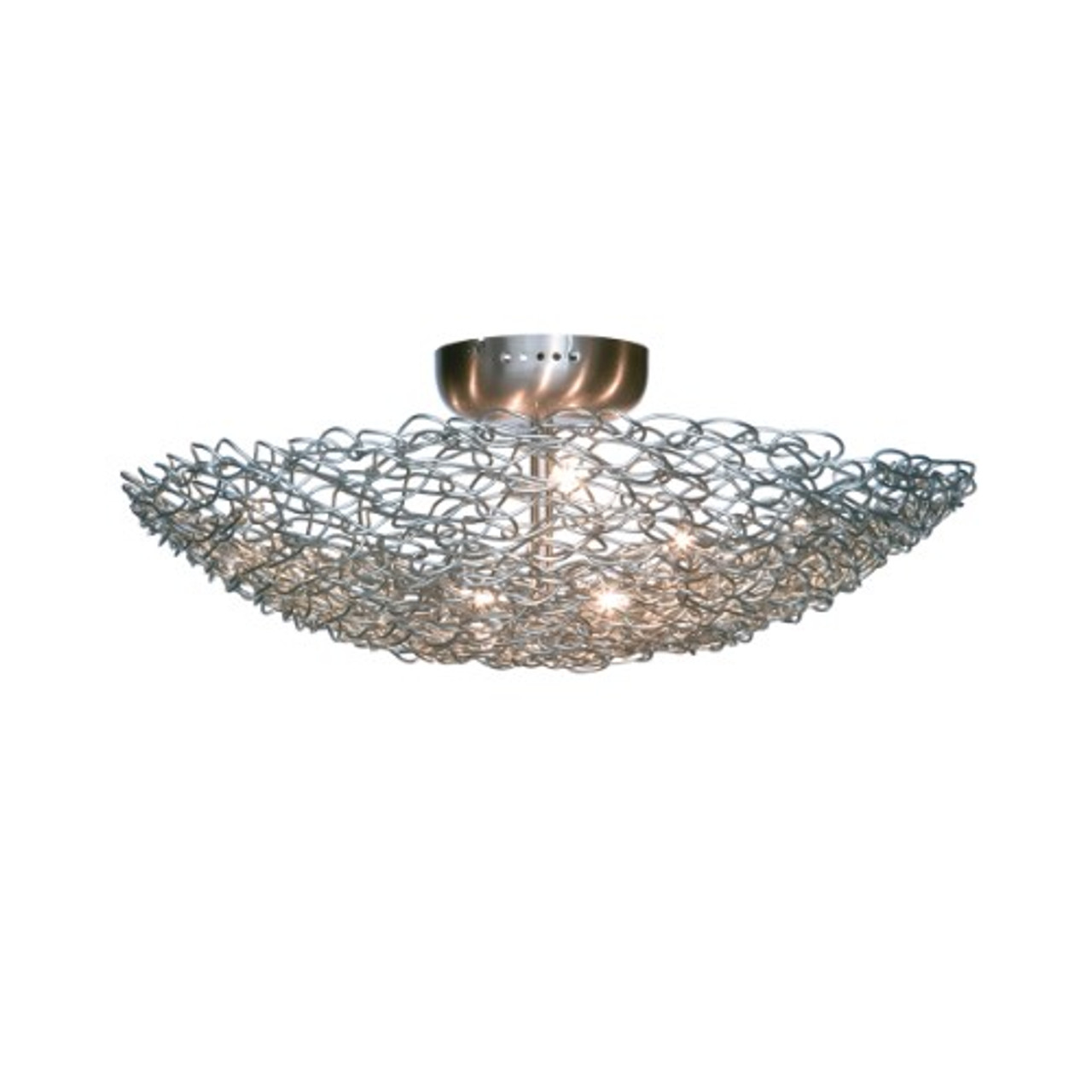 Harco Loor Baret 7 Light aluminum Semi-Flushmount Ceiling Light-BARETPL/WL50