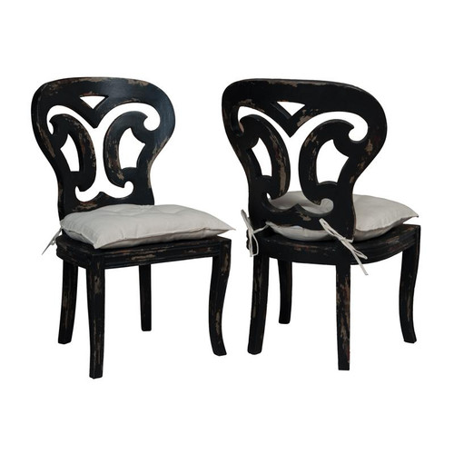 Brands/Guild Masters By Guild Masters Artifacts Side Chairs In Vintage Noir - Set of 2 694509P