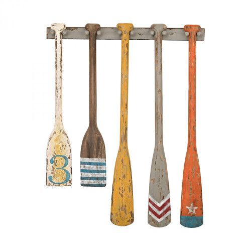 Home Decor By Sterling Industries Hand Painted Oars Wall Display 351-10194