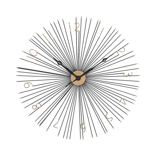 Home Decor By Sterling Industries Shockfront Black and Gold 36-Inch Metal Wall Clock 351-10230