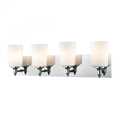 Wall Lights By Alico Alton Road 4 Light Vanity In Chrome And Opal Glass BV2414-10-15