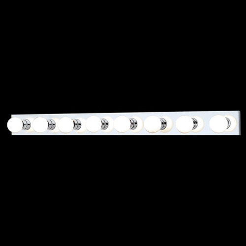 Wall Lights By Thomas Eight-light bath fixture in a Chrome finish. SL74254