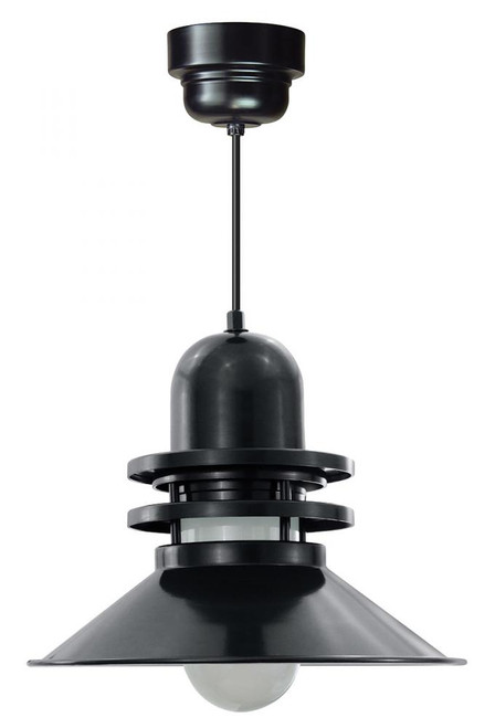 Chandeliers/Pendant Lights By American Nail Plate 16" Orbitor Shade in Black with Frosted Glass on an 8' Black cord with a Driver Canopy ORB216-FR-M024LDNW40K-RTC-BLC-41