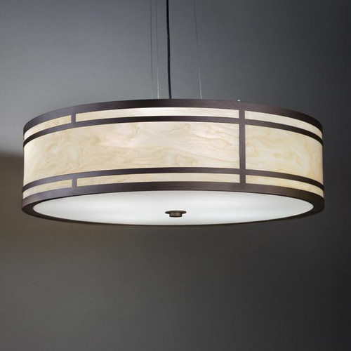Chandeliers/Pendant Lights By Ultralights Tambour Modern LED 48 Inch Pendant Light Drum Shade 13223-48