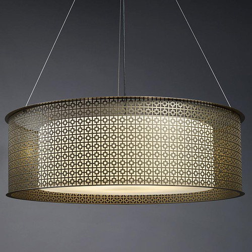 Chandeliers/Pendant Lights By Ultralights Clarus Modern Incandescent Drum Shade Pendant Light 14310-A1