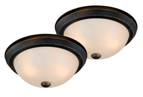 Builders Twin Packs 2 Light Alabaster Flushmount Ceiling Light-CC45313OR by Vaxcel Lighting