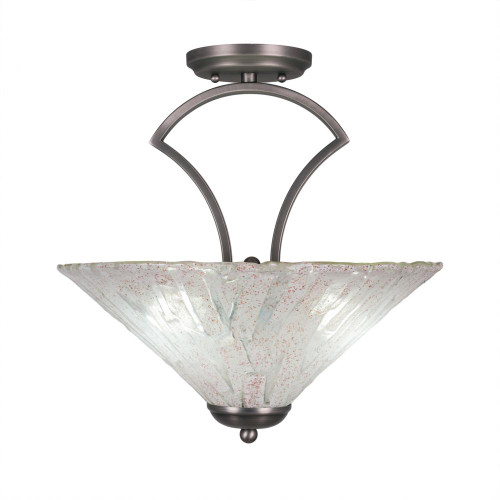 3 Light Clear Semi-Flushmount Ceiling Light-565-GP-719 by Toltec Lighting