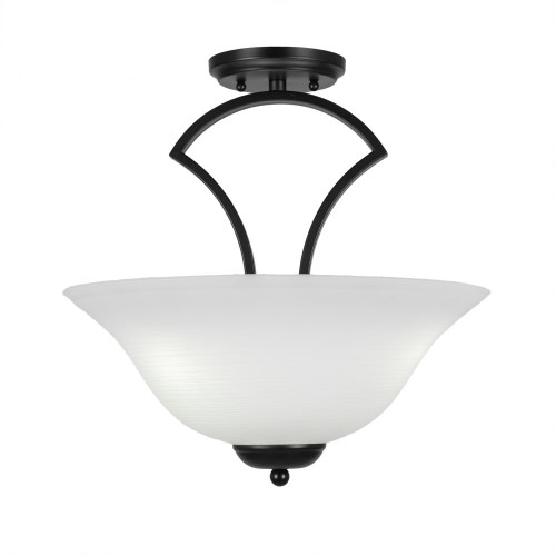 3 Light White Semi-Flushmount Ceiling Light-565-MB-612 by Toltec Lighting