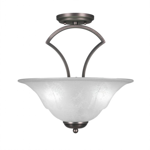 3 Light White Semi-Flushmount Ceiling Light-565-GP-53615 by Toltec Lighting