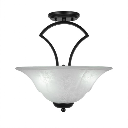 3 Light White Semi-Flushmount Ceiling Light-565-MB-53615 by Toltec Lighting