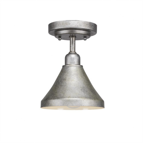 Vintage 1 Light Silver Semi-Flushmount Ceiling Light-280-AS-410 by Toltec Lighting