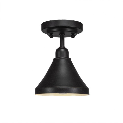 Vintage 1 Light Black Semi-Flushmount Ceiling Light-280-DG-410 by Toltec Lighting