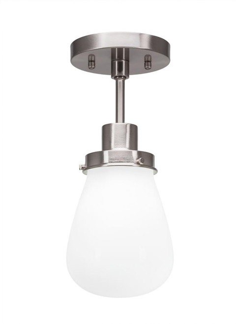 Meridian 1 Light Silver Semi-Flushmount Ceiling Light-1237-BN-470 by Toltec Lighting