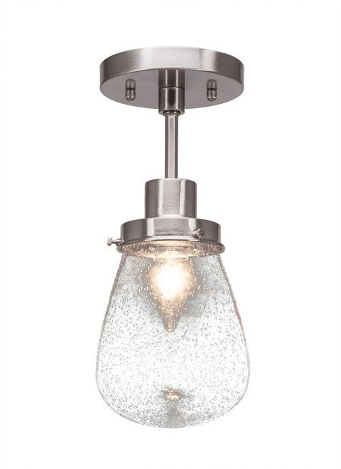 Meridian 1 Light Silver Semi-Flushmount Ceiling Light-1237-BN-471 by Toltec Lighting