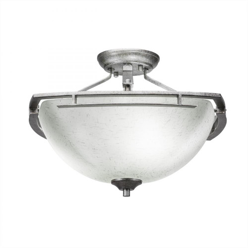 Uptowne 3 Light Silver Semi-Flushmount Ceiling Light-321-AS-463 by Toltec Lighting