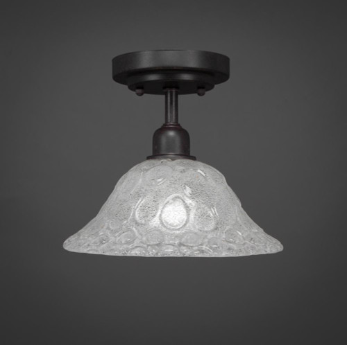 Vintage 1 Light White Semi-Flushmount Ceiling Light-280-DG-431 by Toltec Lighting