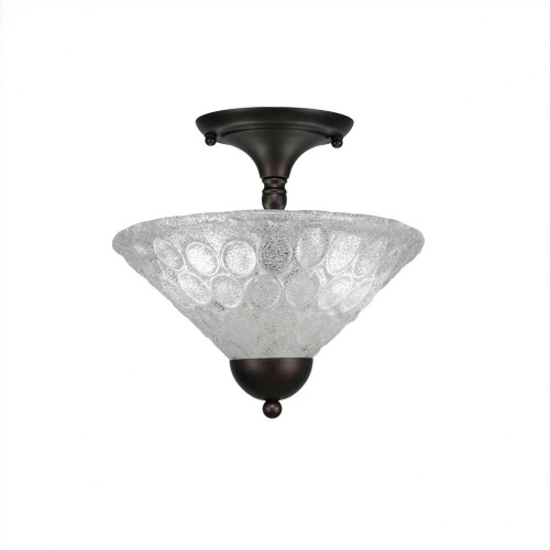 2 Light White Semi-Flushmount Ceiling Light-120-BRZ-441 by Toltec Lighting