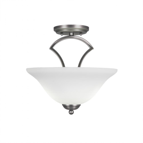 Zilo 2 Light White Semi-Flushmount Ceiling Light-563-GP-614 by Toltec Lighting