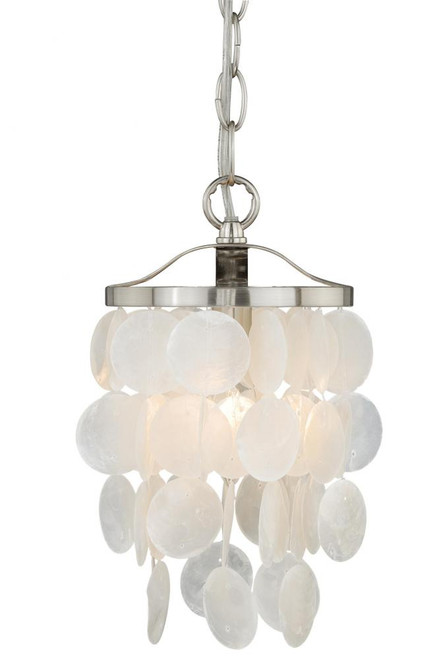 Elsa 1 Light Silver Mini-Pendant Light-P0141 by Vaxcel Lighting