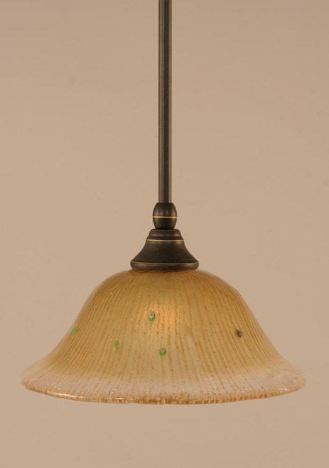 1 Light Amber Mini-Pendant Light-23-DG-730 by Toltec Lighting