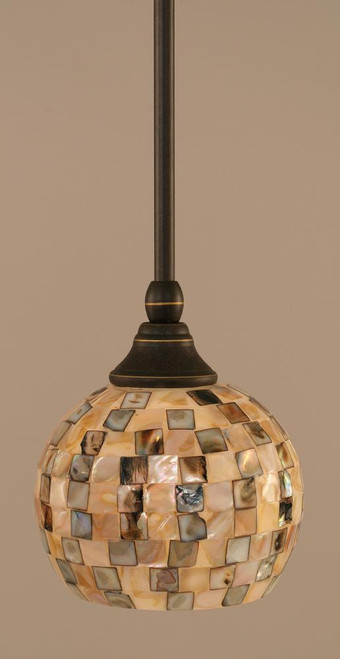 1 Light Beige Mini-Pendant Light-23-DG-407 by Toltec Lighting